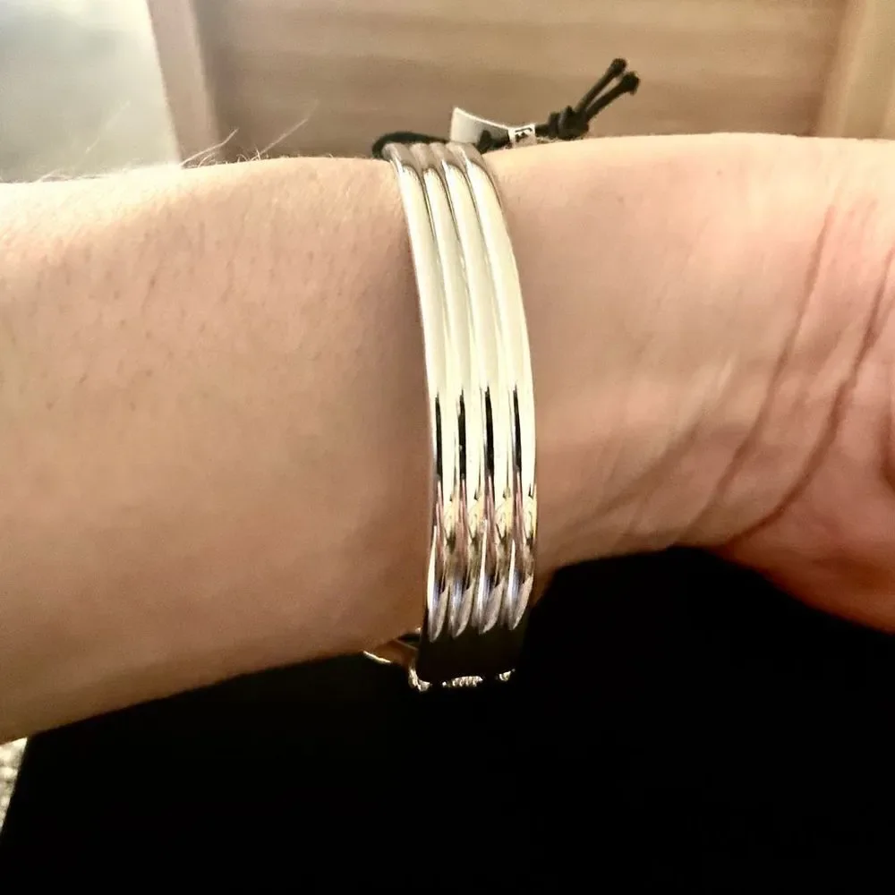 NWT Robert Lee Morris Silver Abalone Hinged Bangle New, So Beautiful!!!